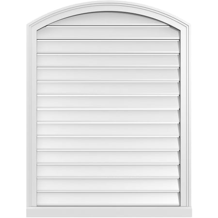 Ekena Millwork Arch Top Surface Mount PVC Gable Vent w/ 2"W x 2"P Brickmould Sill Frame, 32"W x 40"H GVPAR32X4003SN